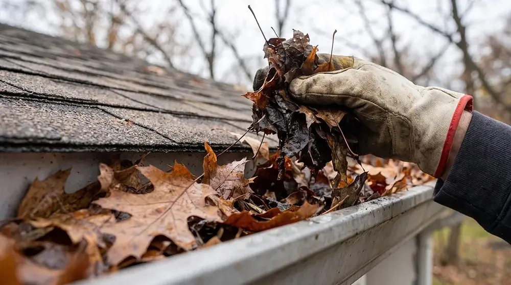 visibly dirty gutters in need of maintenance